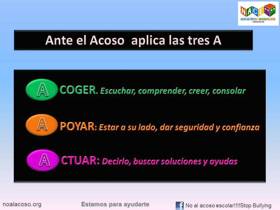 Las 3A como métodología a aplicar en casos de acoso escolar