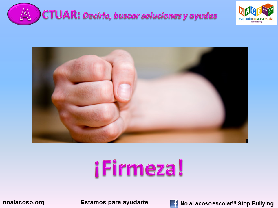 actuar es básico para enfrentar el bullying